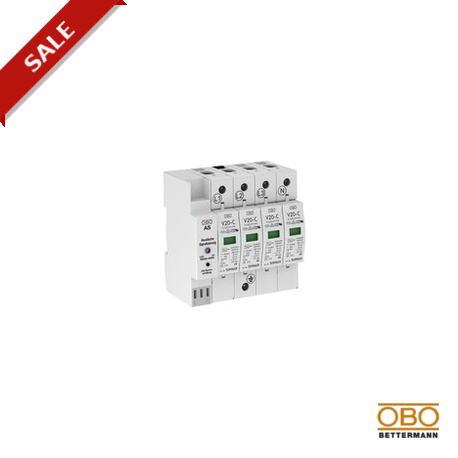 V20-C 4+AS-280 - V20-C 4+AS-280 5096391 OBO BETTERMANN SurgeController V20 with acoustic signalling, 280V,