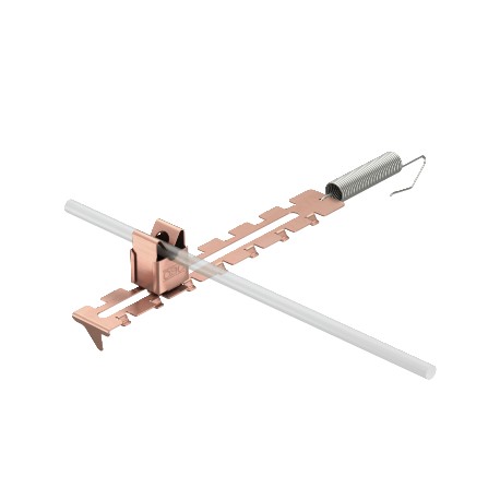 132 U-CU - 132 U-CU 5203023 OBO BETTERMANN Ridge conductor holder variable length adjustment, Copper-plated, Stainless ..