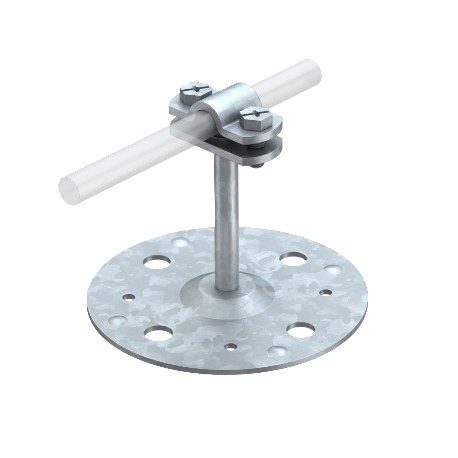 165 B 60 - 165 B 60 5218810 OBO BETTERMANN Roof conductor holder for flat conductors, 60mm, Hot-dip galvanised, DIN EN ..