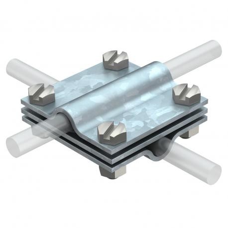 254 DIN 8-10 FT - 254 DIN 8-10 FT 5314038 OBO BETTERMANN Cross-connectors , 8-10mm, Hot-dip galvanised, DIN EN ISO 1461, Steel..