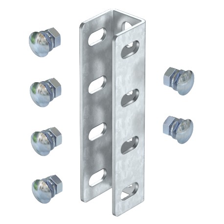 VUS 5 FT - VUS 5 FT 6018505 OBO BETTERMANN U support connector including truss-head bolts, 190x44, Hot-dip galvanised, ..