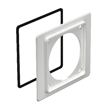 2393 16 - 2393 16 6024025 OBO BETTERMANN Adapter flange for CEE sockets 16 A, Stone grey, 7030, Polyvinylchloride, PVC