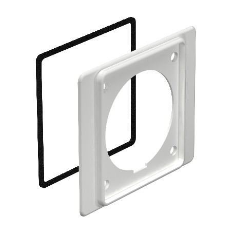 2393 32 - 2393 32 6024033 OBO BETTERMANN Adapter flange for CEE sockets 32 A, Stone grey, 7030, Polyvinylchloride, PVC