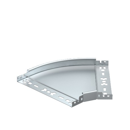 RBM 45 320 FS - RBM 45 320 FS 6041002 OBO BETTERMANN 45° bend with quick connector, 35x200, Strip-galvanised, DIN EN 10147, ..
