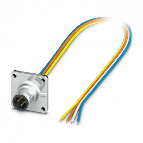 SACC-SQ-M12MSD-4CON-25F/0,5 - SACC-SQ-M12MSD-4CON-25F/0,5 1440957 PHOENIX CONTACT Flush-type connector