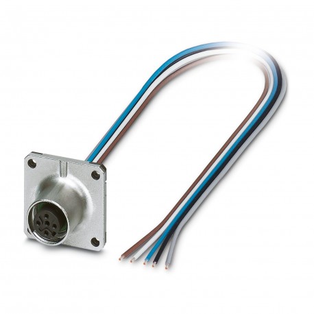 SACC-SQ-M12FS-5CON-25F/0,5 - SACC-SQ-M12FS-5CON-25F/0,5 1440986 PHOENIX CONTACT Sensor/Actuator flush-type socket, 5-pos., M12, A-coded, ..