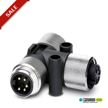 SAC-5P-MINT/2XMIN VP - SAC-5P-MINT/2XMIN VP 1543977 PHOENIX CONTACT T distributor, 5-position, Plug straight 7/8"-16UNF, on Socket ..