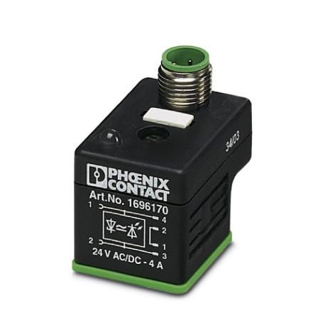SAC-4P-M12MS/A-1L-S D - SAC-4P-M12MS/A-1L-S D 1696170 PHOENIX CONTACT Valve connectors