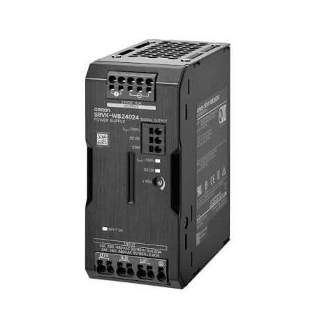 S8VK-WB24024 - S8VK-WB24024 S8VK7051M 699600 OMRON Three-phase power supply, 400 VAC, 240 W, 24 VDC, 10 A, DIN rail mount