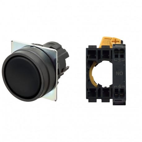A22NN-BNM-NBA-P100-NN - A22NN-BNM-NBA-P100-NN A2215046A 673637 OMRON Pushbutton A22NL Ø22, plastic, flush, momentary, black, 1NO, NO..
