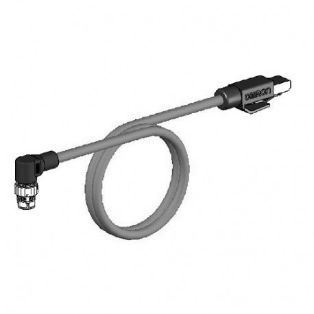 XS5W-T422-BMC-K - XS5W-T422-BMC-K XS5W0212M 375728 OMRON Cat.5 Ethernet cable. M12 Right Angle to RJ45 Connector. 0.5m