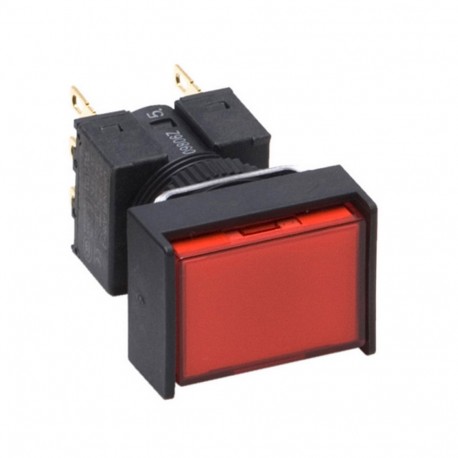 A165L-JRM-24D-1 - A165L-JRM-24D-1 A16 7265C 160259 OMRON Pushbutton complete, dia. 16 mm, lighted LED 24 VDC, rectangular, red..