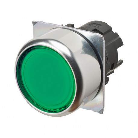 A22NZ-RNM-TGA - A22NZ-RNM-TGA A2270152B 662151 OMRON Pulsa.22mm, Shiny Metal, Flush Metal, MOMENTARY, Transp.GREEN, LIGHTING