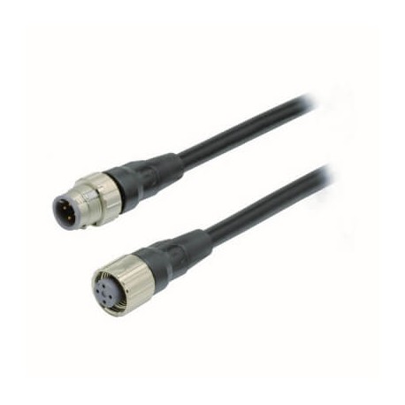 XS5W-D421-C81-XR - XS5W-D421-C81-XR XS5W1006H 690517 OMRON Smartclick Sensor Connector Cable, M12 4-Contact, PVC, Straight Fema..