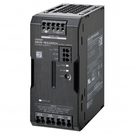 S8VK-WA24024 - S8VK-WA24024 S8VK7001D S8VKWA24024 OMRON 3-phase power supply, 240 W, 24 VDC, 10 A, DIN rail mounting
