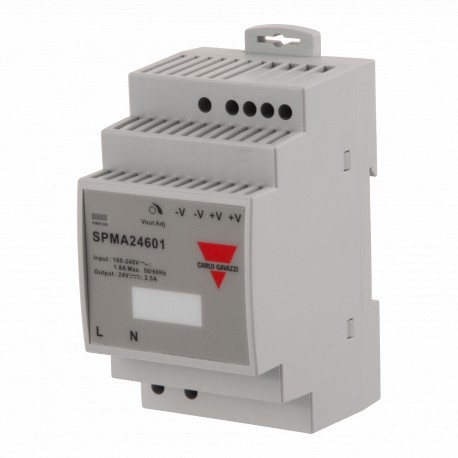 SPMA24601 - SPMA24601 CARLO GAVAZZI Single Phase Modular Format, Din Rail Spma Series, Output 24 Vdc Plastic Housing