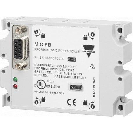 MCPB - MCPB CARLO GAVAZZI Communication module, Profibus, WM20, WM30 and WM40