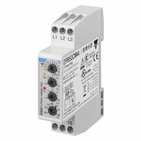 DPB52CM44 - DPB52CM44 CARLO GAVAZZI Control of sequence and phase loss, maximum voltage and minimum Output SPDT 5A, Scal..