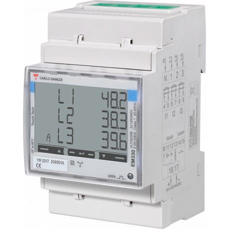 EM330DINAV53HM1PFA - EM330DINAV53HM1PFA CARLO GAVAZZI Function: MID Energy analyzer , Mounting: DIN Rail, Power supply: 90 to 260..