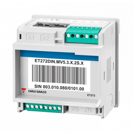 ET272DINMV53X2SX - ET272DINMV53X2SX CARLO GAVAZZI Function: Energy analyzer , Mounting: DIN Rail, Power supply: Self power supp..