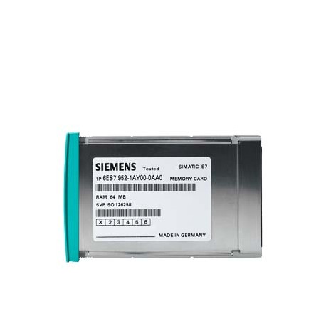 6ES7952-1AM00-0AA0 - 6ES7952-1AM00-0AA0 SIEMENS SIMATIC S7, RAM Memory Card for S7-400, long design, 4 Mbytes