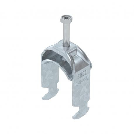 BS-H1-M-40 FT - BS-H1-M-40 FT 1186036 OBO BETTERMANN Clamp clip 2056 H-foot, 1-fold, metal pressure sleeve, FT