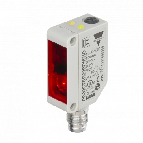 PD30CTBR20BPM5IO - PD30CTBR20BPM5IO CARLO GAVAZZI Photocell Background Suppression Miniature IO-Link