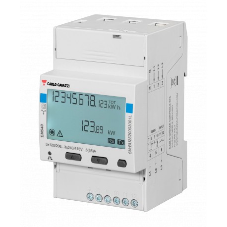 EM540DINAV23XM1PFB - EM540DINAV23XM1PFB CARLO GAVAZZI Three-phase energy meter with backlit touch LCD display