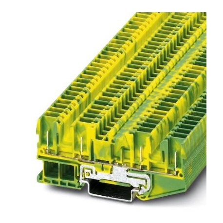 ST 2,5-QUATTRO/4P-PE - ST 2,5-QUATTRO/4P-PE 3042162 PHOENIX CONTACT Spring cage ground terminal block