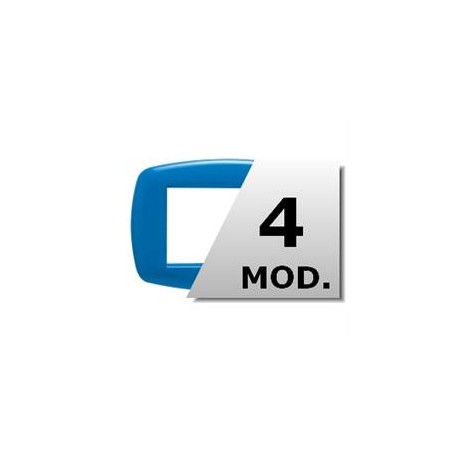 101.9024.AZ - 101.9024.AZ SCAME BOMBEE LINE EVOLUTION PLATE 4 GANG