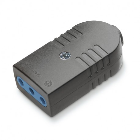 104.4011/N - 104.4011/N SCAME SOCKET 2P + E 10A BLACK "AZZURRA"