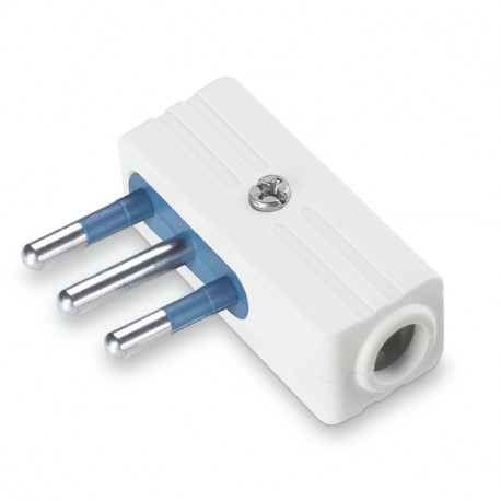 104.4068 - 104.4068 SCAME ANGLED PLUG 2P + E 10A WHITE "AZZURRA"