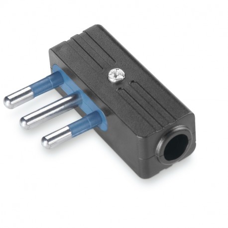 104.4068/N - 104.4068/N SCAME ANGLED PLUG 2P + E 10A BLACK "AZZURRA"