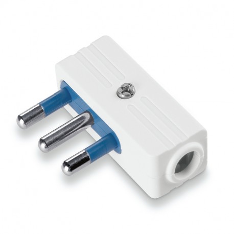 104.4070 - 104.4070 SCAME AZZURA ANGLED PLUG 2P+E 16A WHITE
