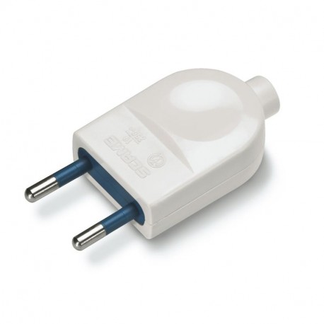 106.3000 - 106.3000 SCAME PLUG 2P 10A WHITE "BLUELINE"