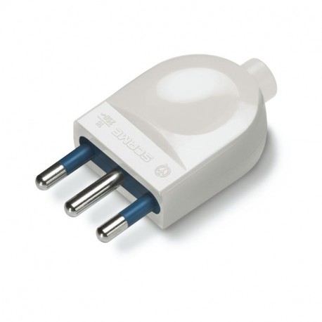 106.3003 - 106.3003 SCAME PLUG 2P+E 16A WHITE "BLUELINE"