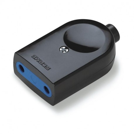 106.3010/N - 106.3010/N SCAME SOCKET 2P 10A BLACK "BLUELINE"