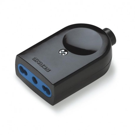 106.3013/N - 106.3013/N SCAME SOCKET 2P+E 16A DUAL USE BLACK BLUELINE"