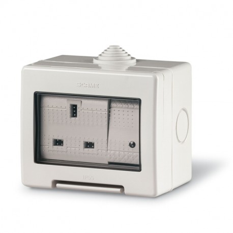 136.5123-411 - 136.5123-411 SCAME UNIBOX ENCL.IP55 3 MOD+SWITCH+FR. SOCKET