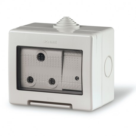 136.5123-414 - 136.5123-414 SCAME UNIBOX ENCL.IP55+1x15A BS SOCKET+1 SWITC