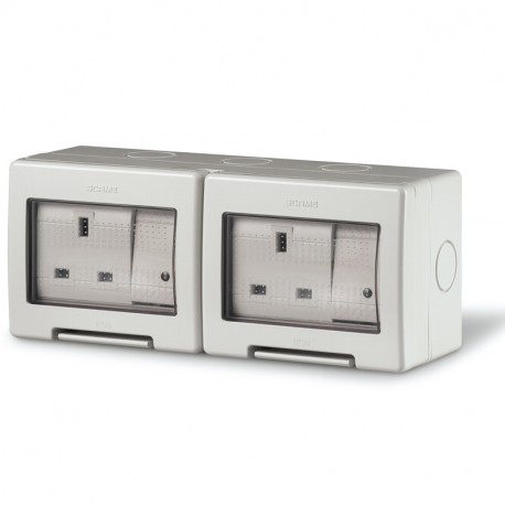 136.5126-413 - 136.5126-413 SCAME UNIBOX ENCL.IP55+2 BS SOCKET+2 SWITCHES