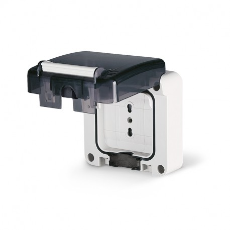 137.4403 - 137.4403 SCAME SOCKET 2P+T 16A(P11/P17) 95X95 INCASSO