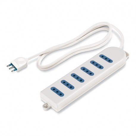 160.224/C - 160.224/C SCAME 6-OUTLET SOCKET 2P+E 10A WITH CABLE