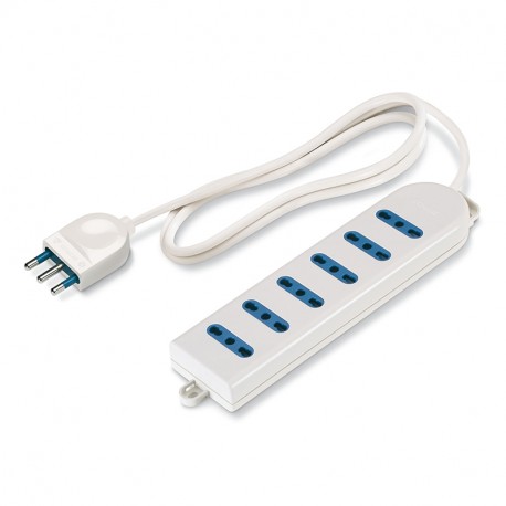 160.225/C - 160.225/C SCAME 6-OUTLET SOCKET DUAL USE WITH CABLE