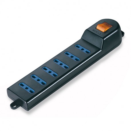 160.229/N - 160.229/N SCAME 6-OUTLET SOCKET DUAL USE LUMINOUS SWITCH