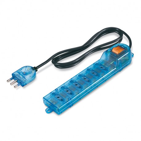 160.232/C-T - 160.232/C-T SCAME 6-OUTLET SOC. DUAL USE + LUMINOUS SWITCH