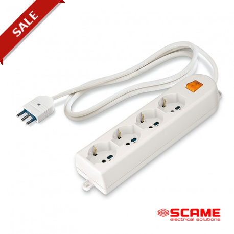 161.245/C - 161.245/C SCAME MULTI SOCKET 4 PLURIST. + SWITCH