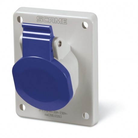 200.03263 - 200.03263 SCAME SOCKET OUTLET 2P+E IP44 32A 200-250V AC