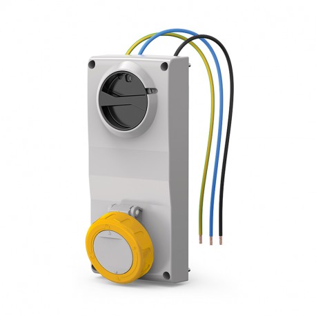 407.1670 - 407.1670 SCAME ENC BASE. Mec. 16A 2P+T 4h IP66/IP67/IP69