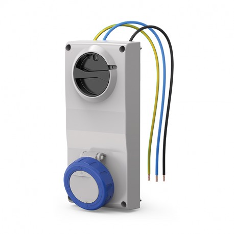 407.3283 - 407.3283 SCAME ENC BASE. Mec. 32A 2P+T 6h IP66/IP67/IP69